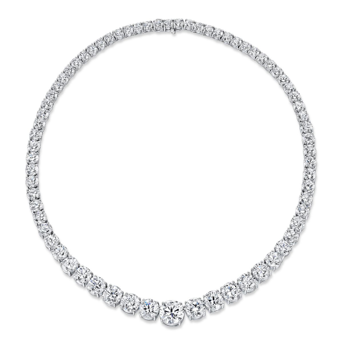 Platinum Forevermark Diamond Graduated Necklace, 17