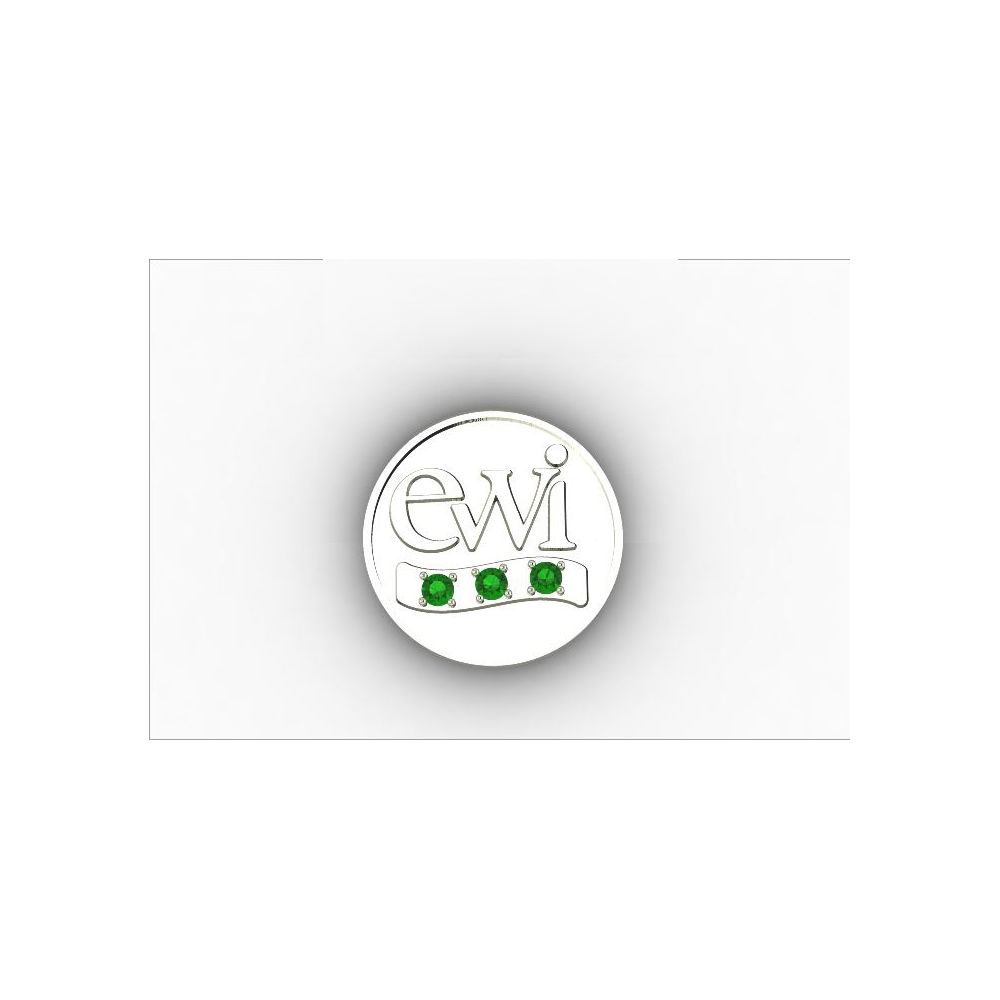 EWI Chapter President Pin 14K White Gold with Tsavorites
