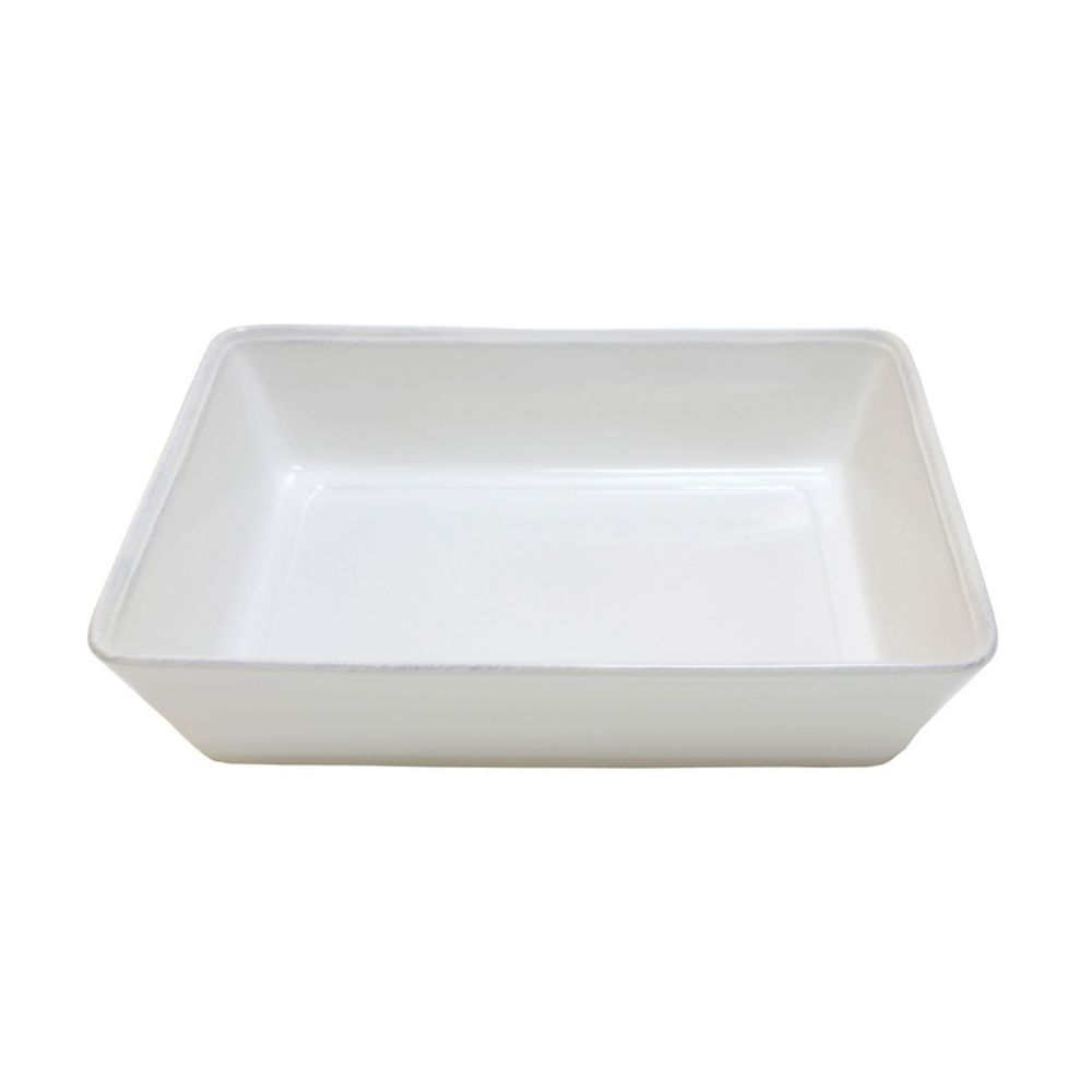 Costa Nova Friso White Rectangular Baker, 9.75