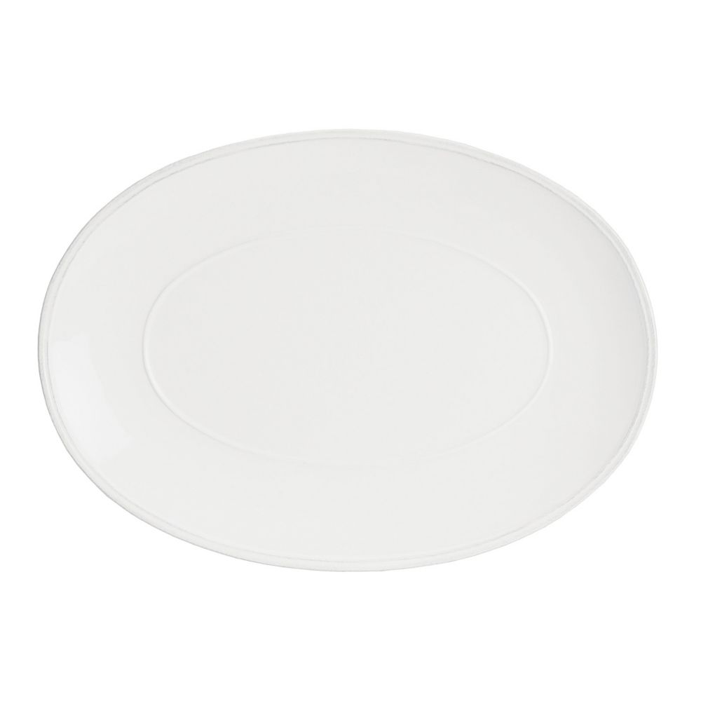 Costa Nova Friso White Oval Platter, 15.75