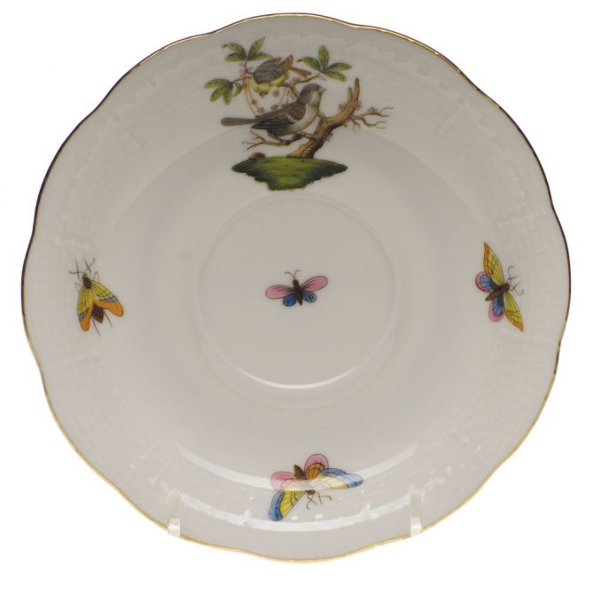 Herend Rothschild Bird Tea Saucer, Motif 1