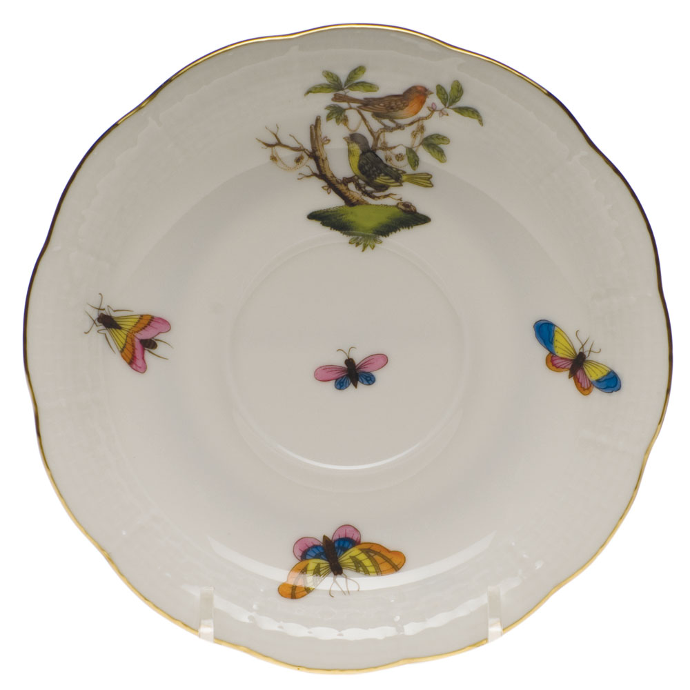 Herend Rothschild Bird Tea Saucer, Motif 3