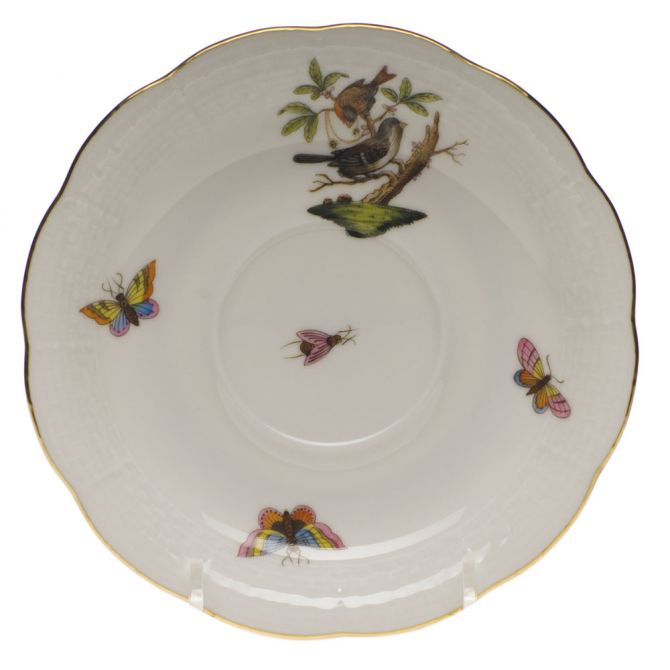 Herend Rothschild Bird Tea Saucer, Motif 4