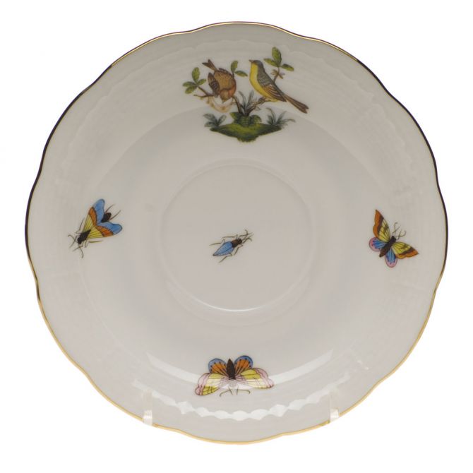 Herend Rothschild Bird Tea Saucer, Motif 7