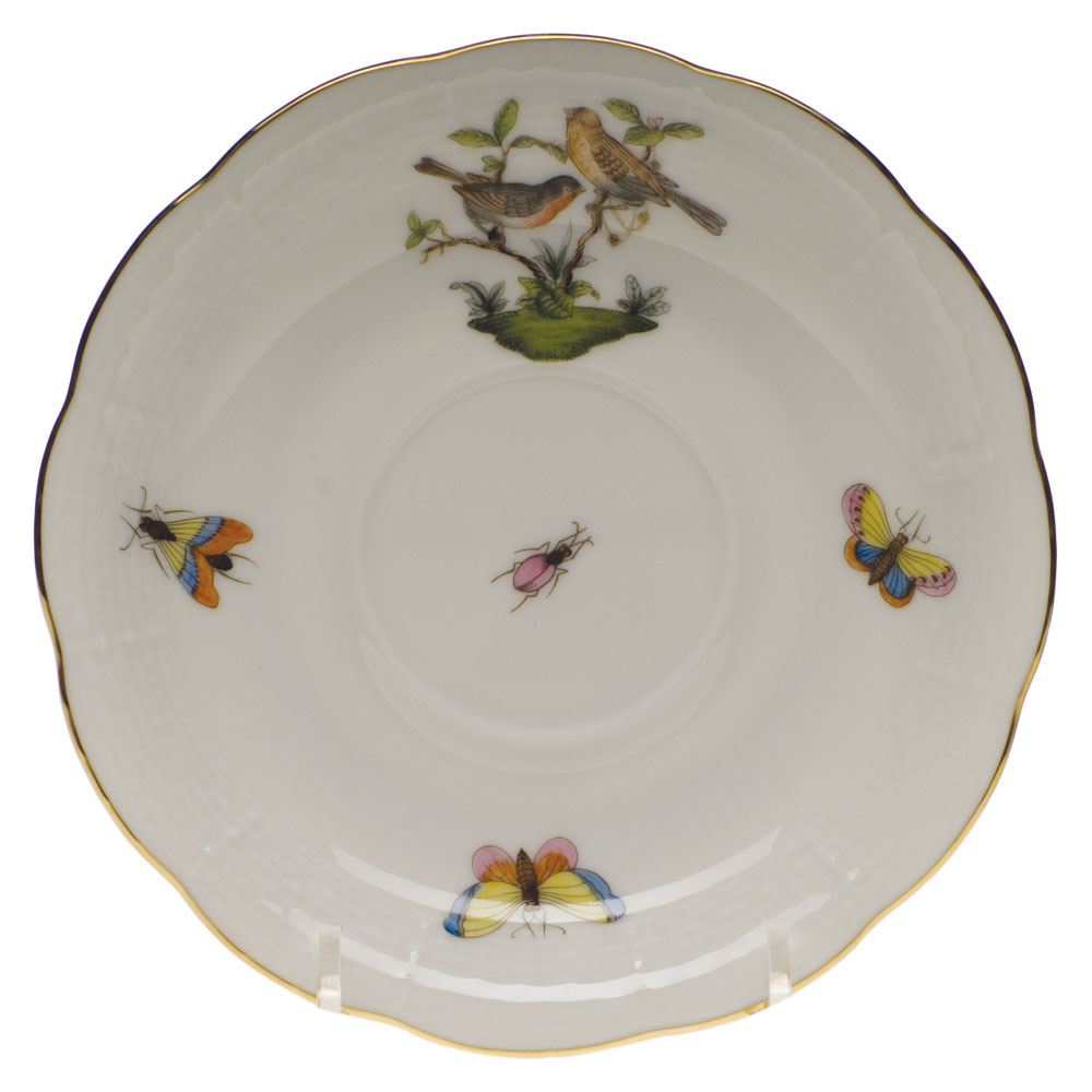 Herend Rothschild Bird Tea Saucer, Motif 9