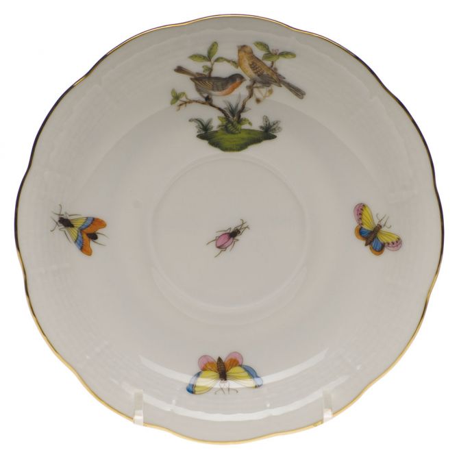 Herend Rothschild Bird Tea Saucer, Motif 9