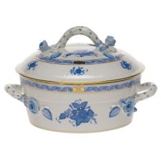 Herend Chinese Bouquet Blue Covered Vegetable