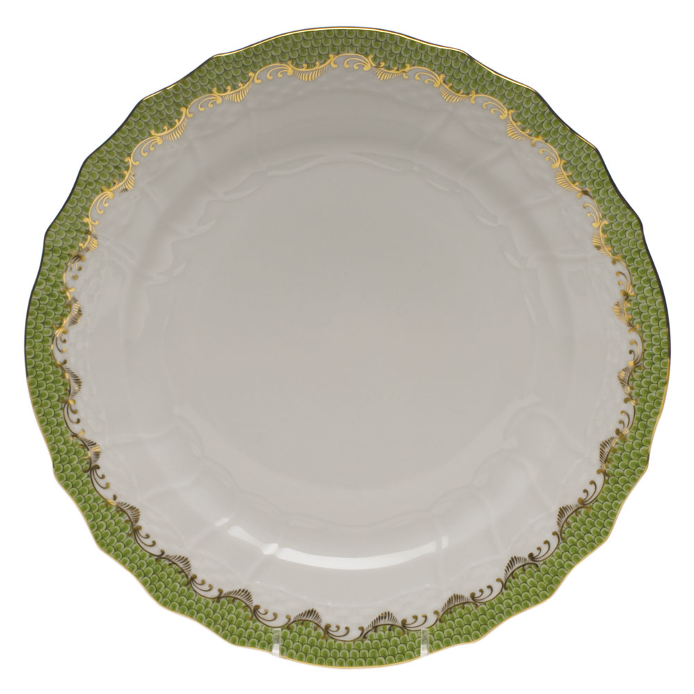 Herend Fish Scale Green Service Plate, RO/VBO