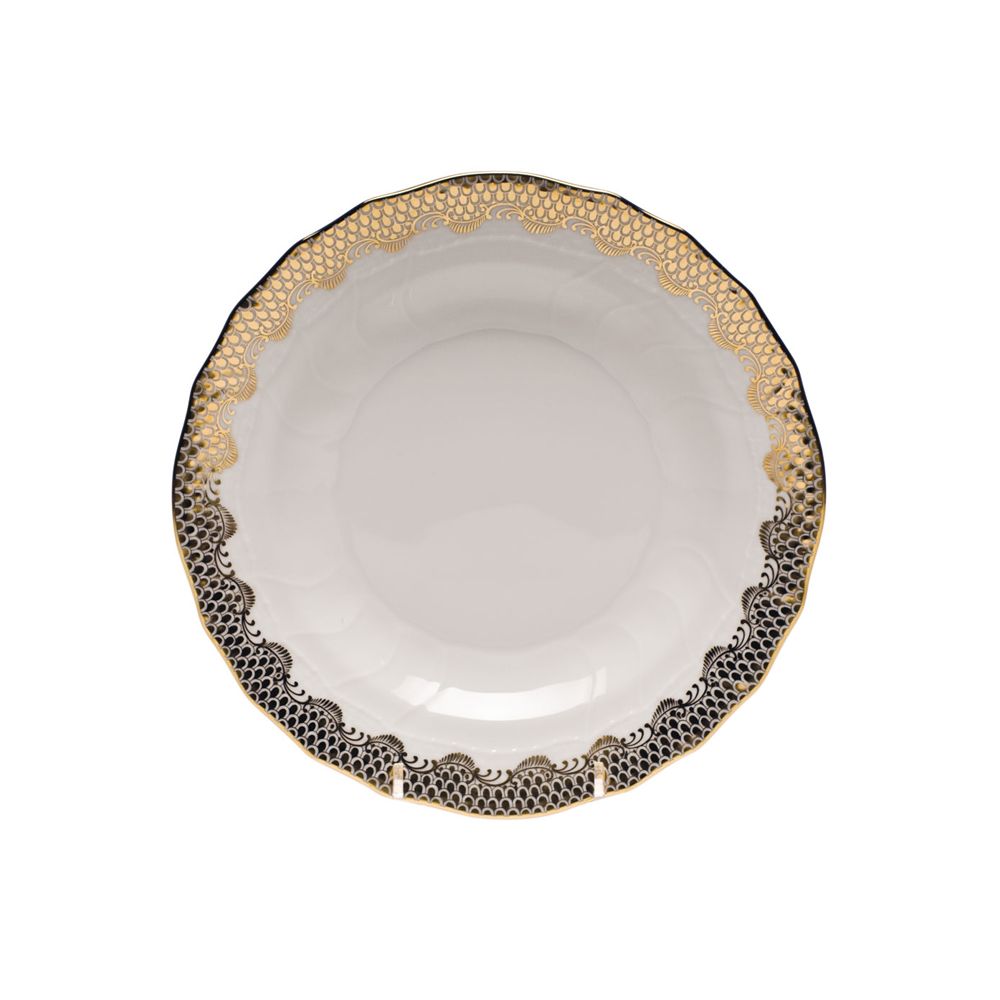 Herend Fish Scale Gold Dessert Plate