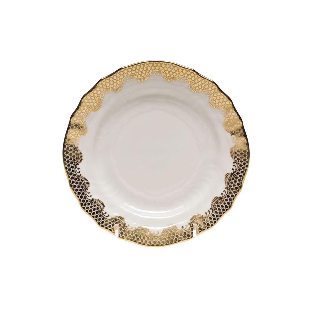 Herend Fish Scale Gold Bread & Butter Plate