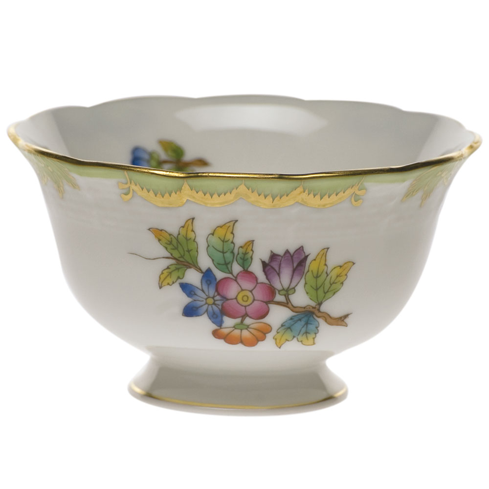Herend Queen Victoria Blue Open Sugar Bowl