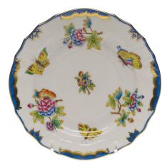 Herend Queen Victoria Blue Border Bread & Butter Plate