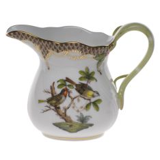 Herend Rothschild Bird Brown Border Creamer, 6 oz