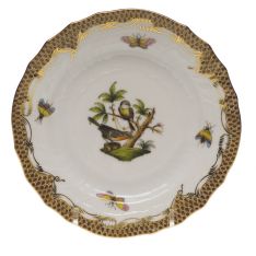 Herend Rothschild Bird Brown Border Bread & Butter Plate, Motif 2