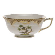 Herend Rothschild Bird Brown Border Teacup, Motif 1