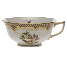 Herend Rothschild Bird Brown Border Teacup, Motif 2