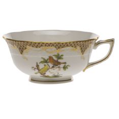 Herend Rothschild Bird Brown Border Teacup, Motif 6