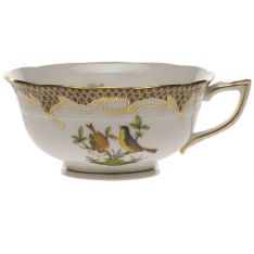 Herend Rothschild Bird Brown Border Teacup, Motif 7