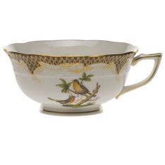 Herend Rothschild Bird Brown Border Teacup, Motif 8