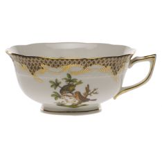 Herend Rothschild Bird Brown Border Teacup, Motif 10