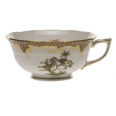 Herend Rothschild Bird Brown Border Teacup, Motif 11