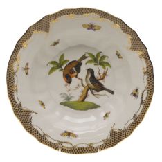 Herend Rothschild Bird Brown Border Bread & Butter Plate, Motif 12