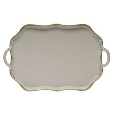 Herend Princess Victoria Green Rectangular Handled Tray