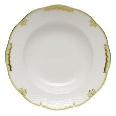 Herend Princess Victoria Green Rim Soup Plate