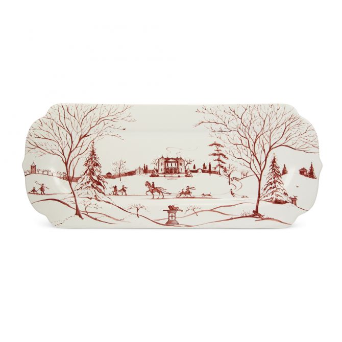 Juliska Country Estate Winter Frolic Ruby Hostess Tray