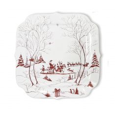 Juliska Country Estate Winter Frolic Ruby Santa's Cookie Tray