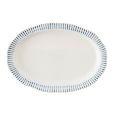Juliska Sitio Stripe Indigo 17" Serving Platter