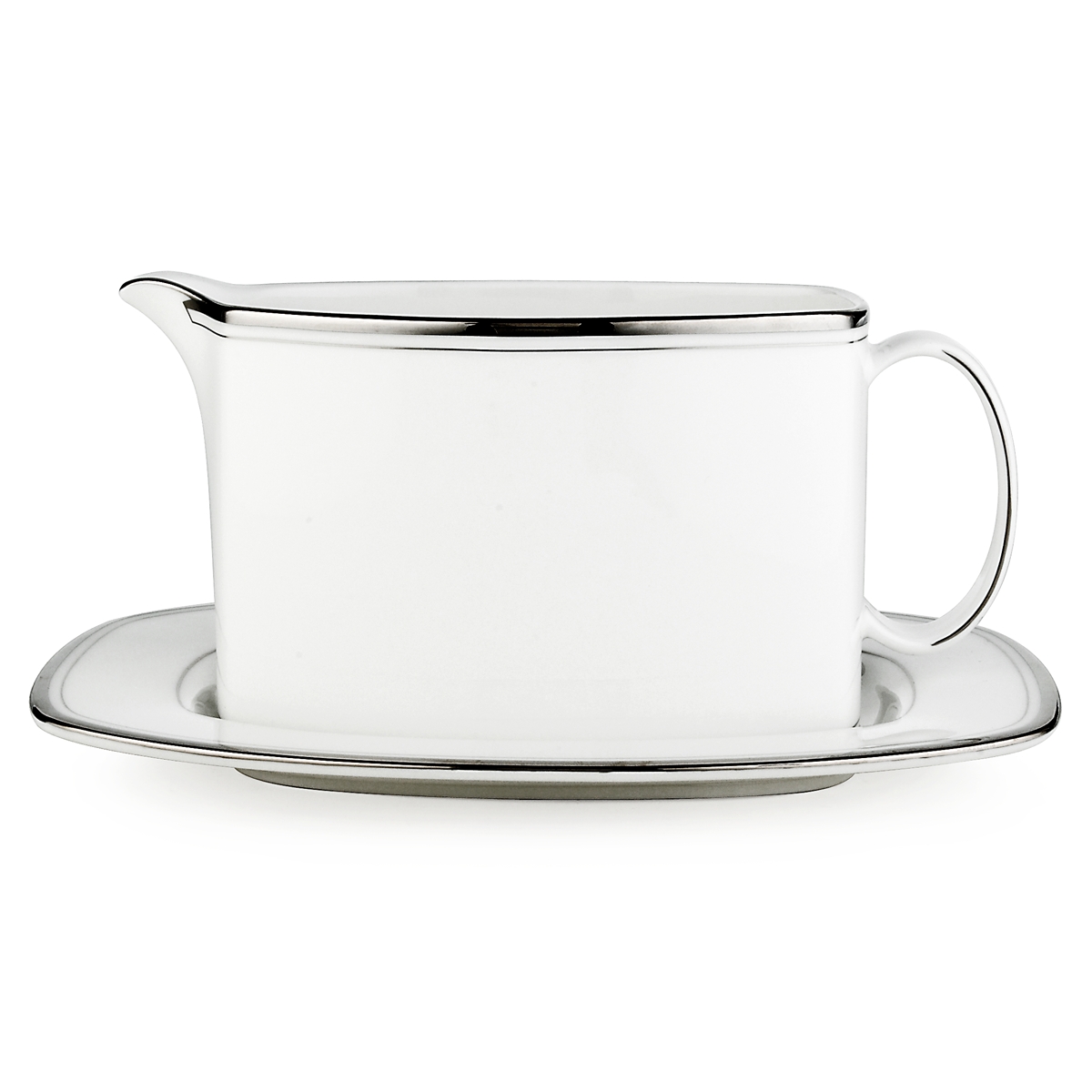 Kate Spade Library Lane Platinum Sauceboat & Stand Borsheims