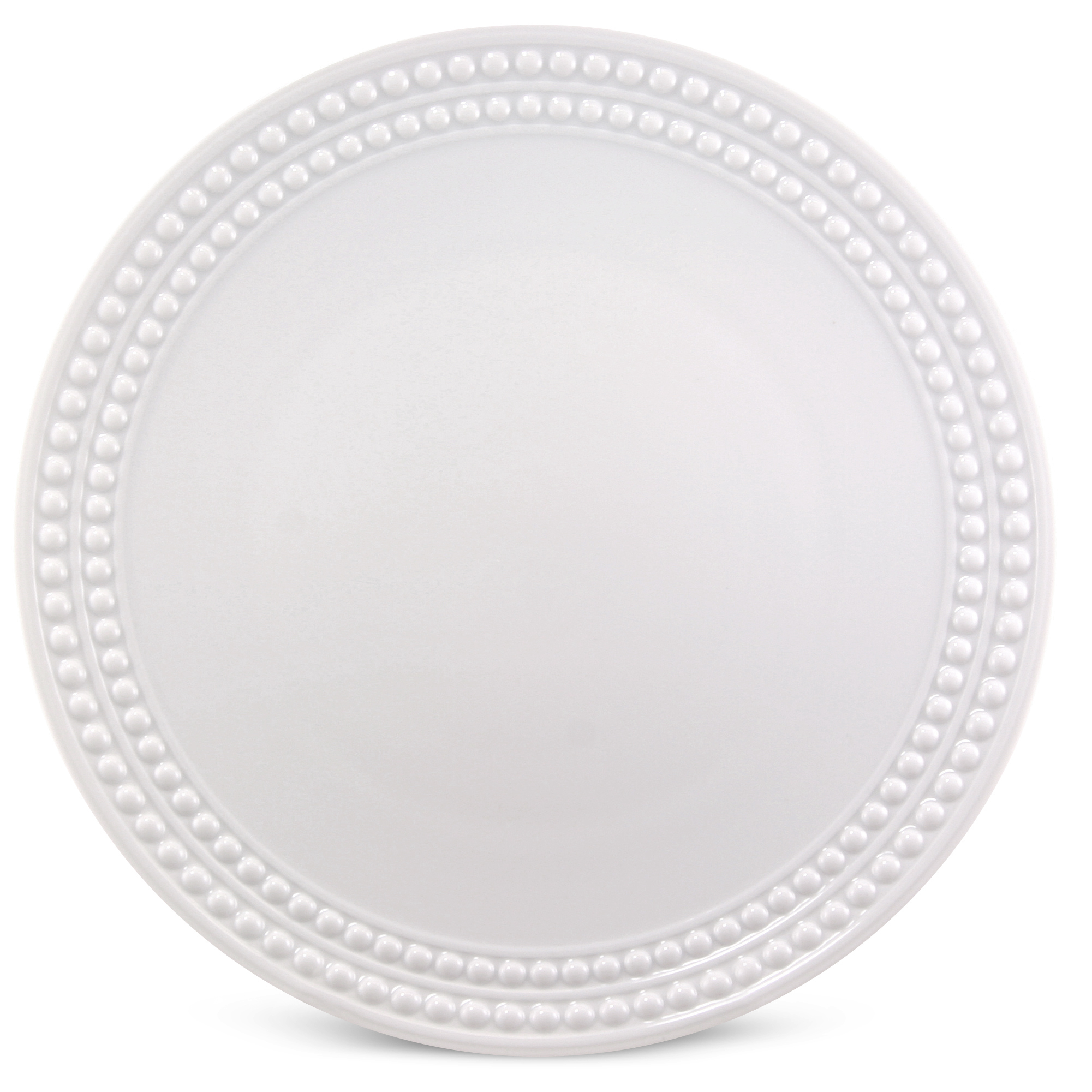 L'Objet Perlee White Dinner Plate