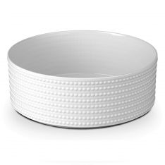 L'Objet Perlee White Deep Bowl