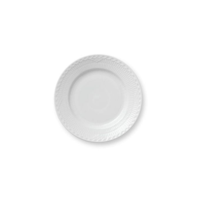 Royal Copenhagen White Fluted Half Lace Bread & Butter Plate