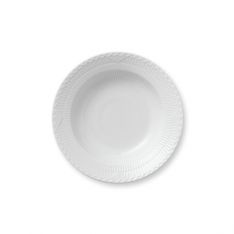 Royal Copenhagen White Fluted Half Lace Rim Soup Bowl