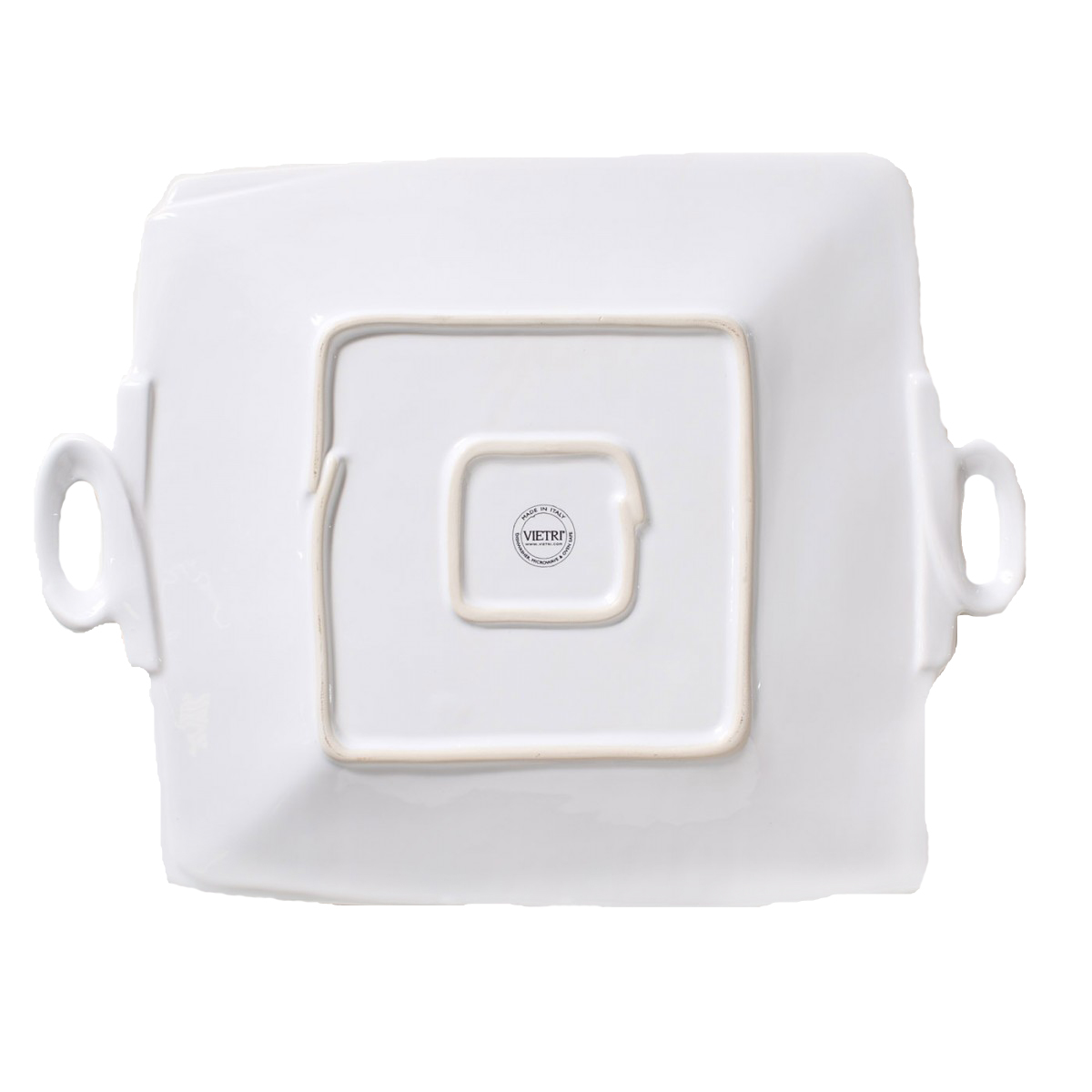 Vietri Lastra Holiday Handled Square Platter