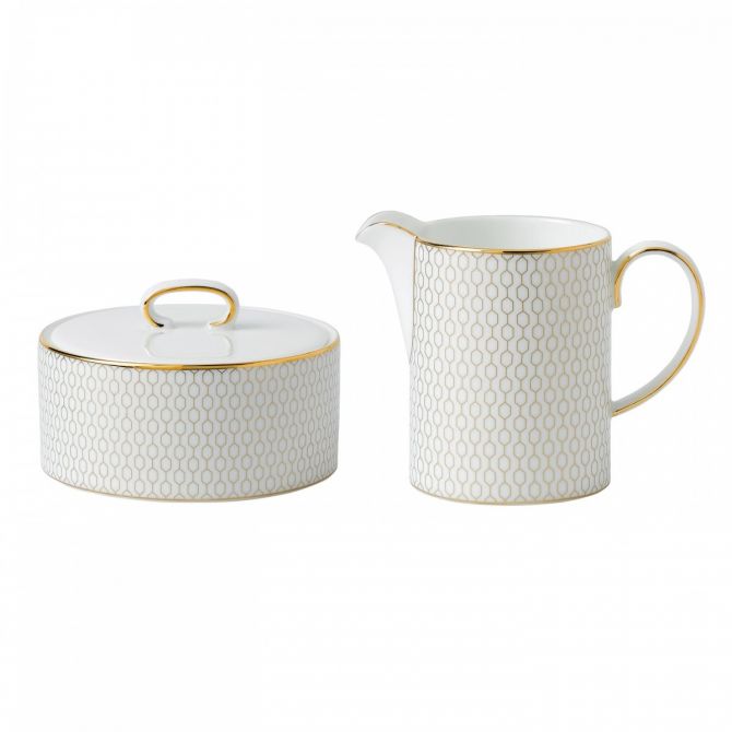 Wedgwood Arris Cream & Sugar Set
