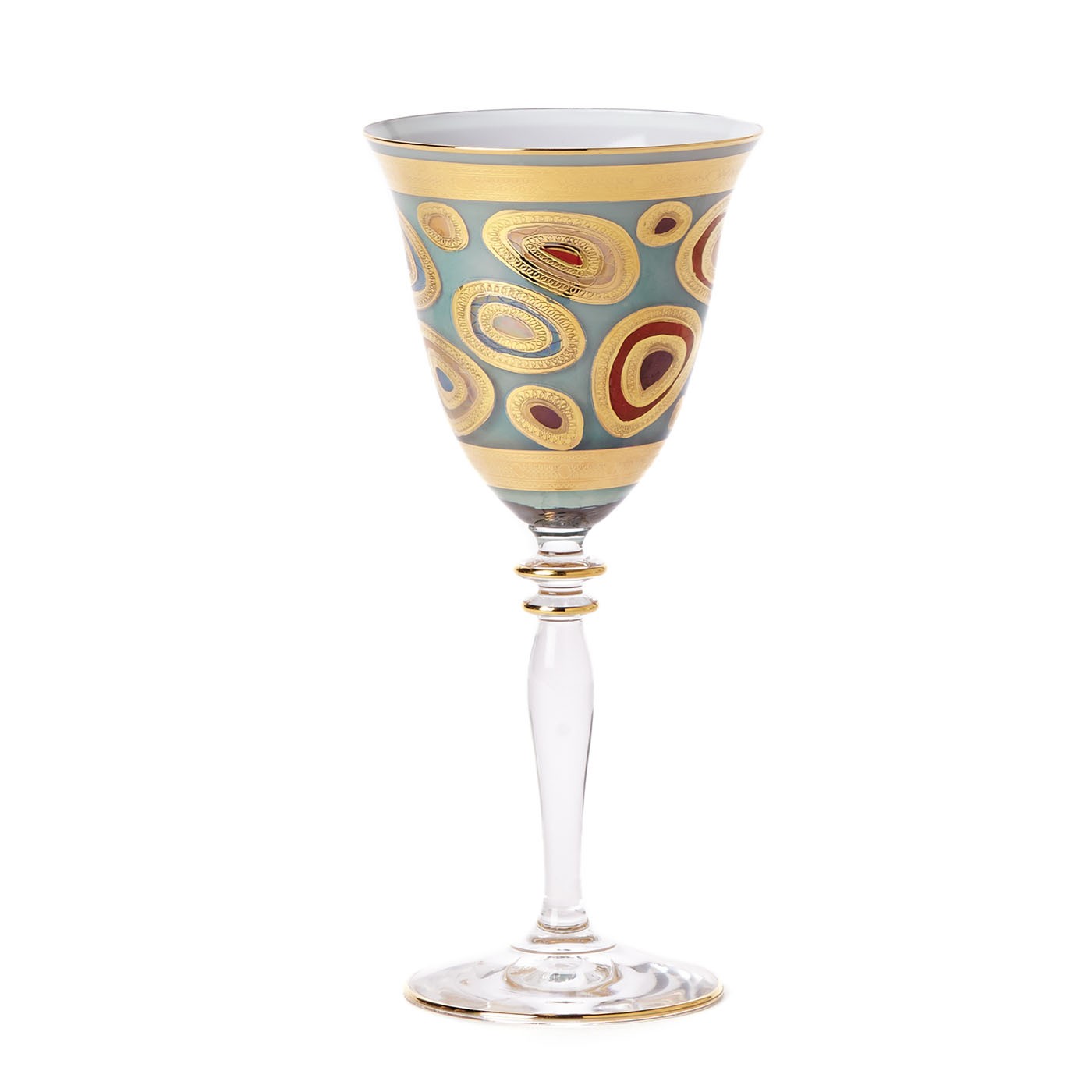 Vietri Regalia Aqua Wine Glass RGI7620A Borsheims