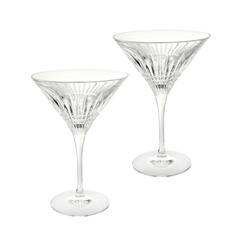 Waterford Lismore Diamond Martini Pair