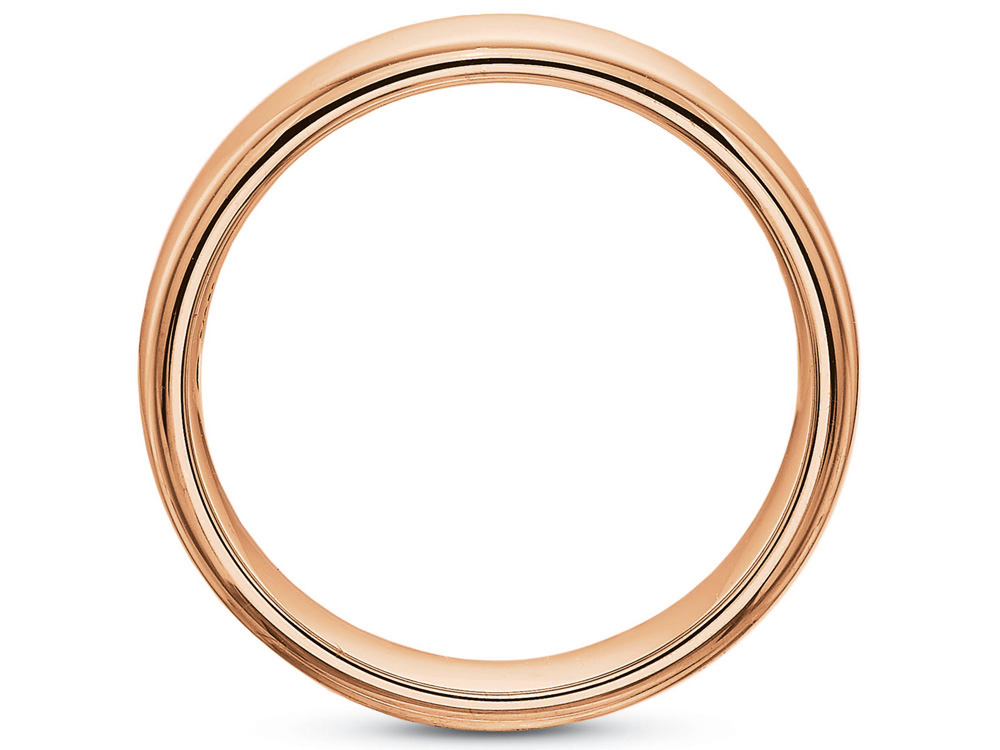 18K Rose Gold 5 mm Plain Wedding Band, Size 10