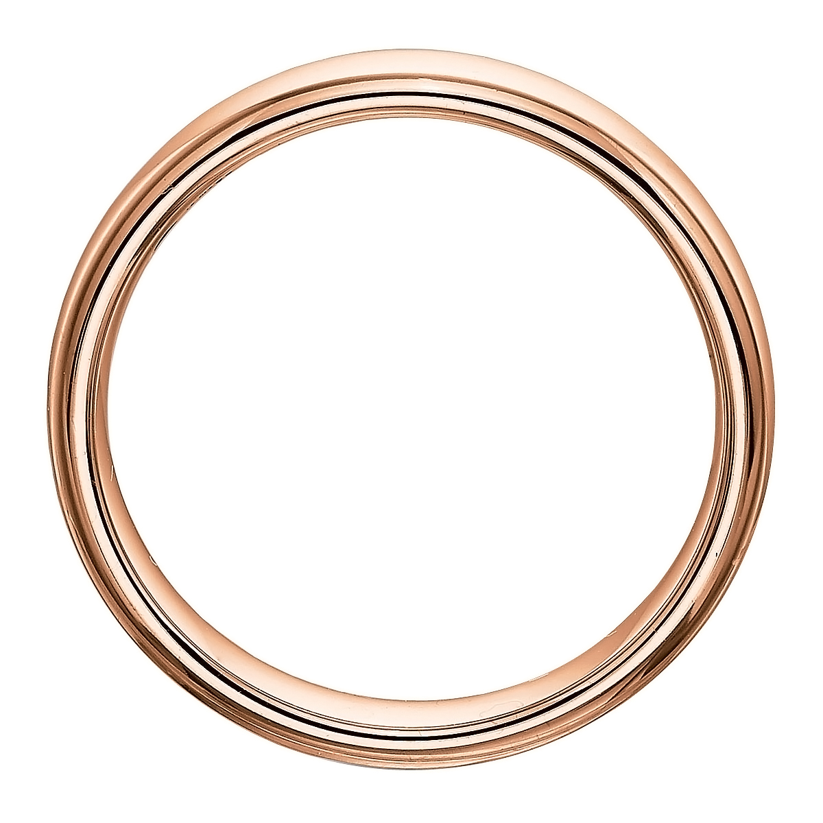 Rose Gold 4 mm Wedding Band, Size 10