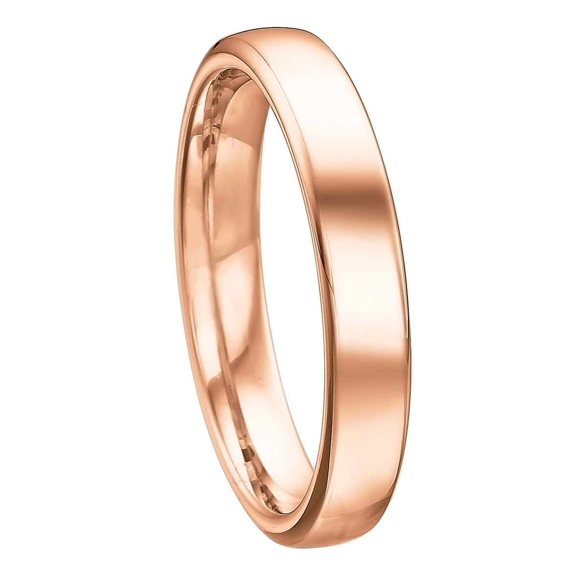 Rose Gold 4 mm Wedding Band, Size 10