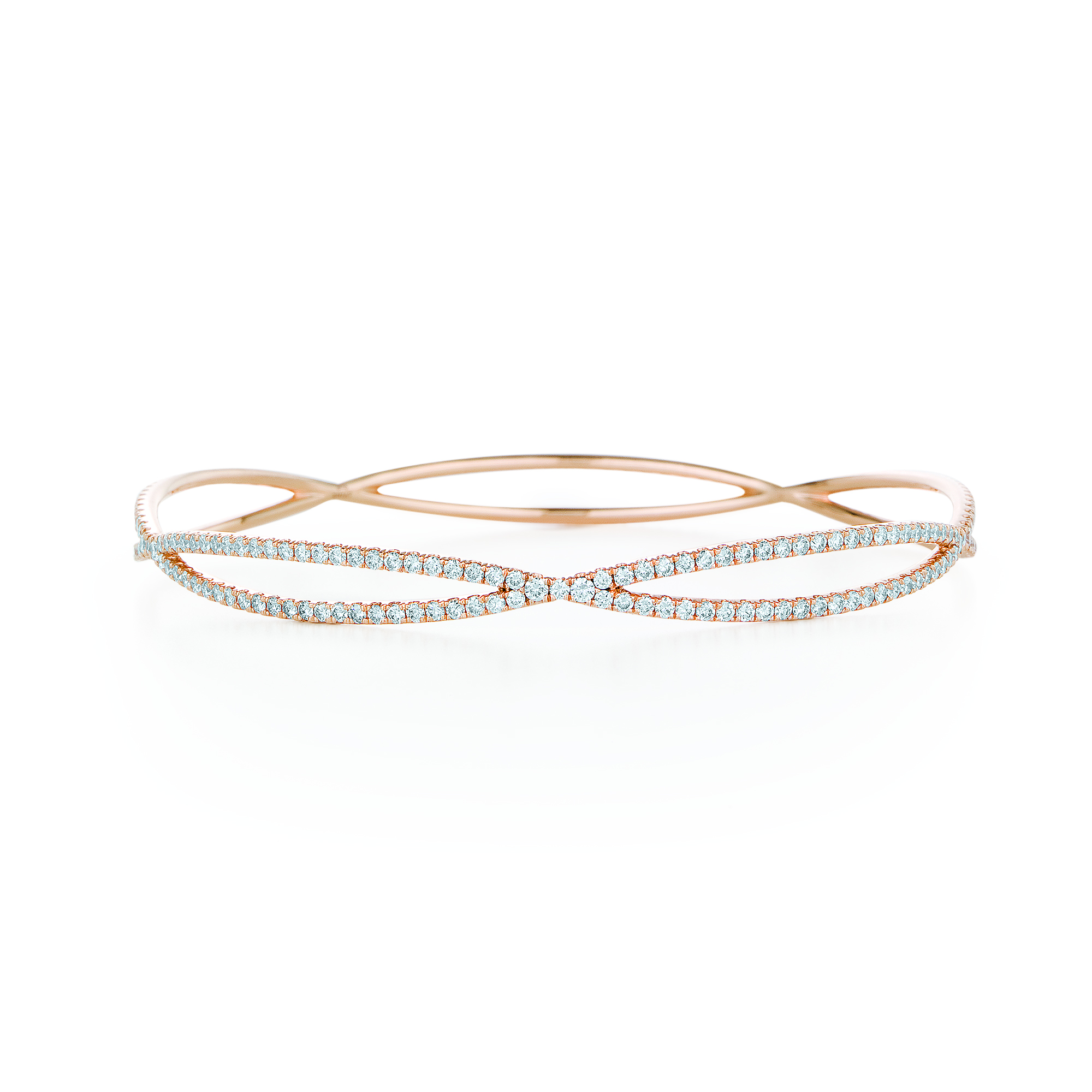 Kwiat Diamond CrissCross Bangle Bracelet in Rose Gold Borsheims