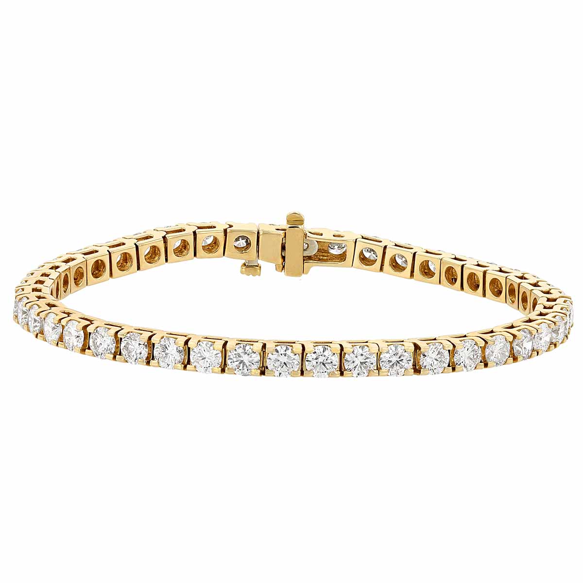 Diamond Tennis Bracelet in Yellow Gold, 7.31 cttw Borsheims