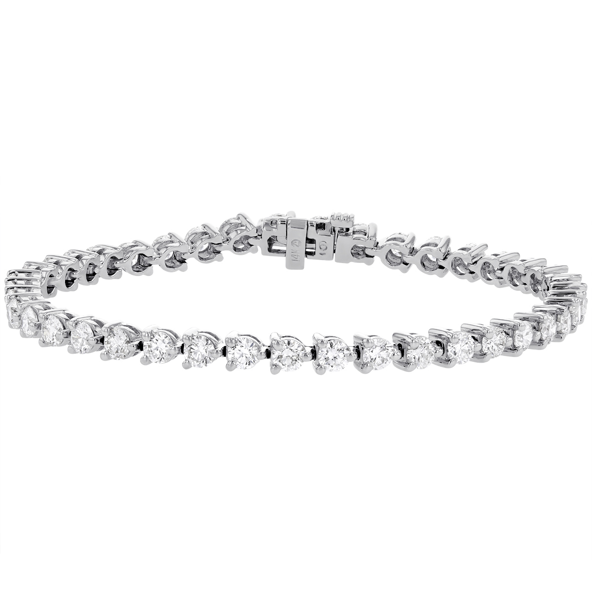 3 prong diamond tennis bracelet
