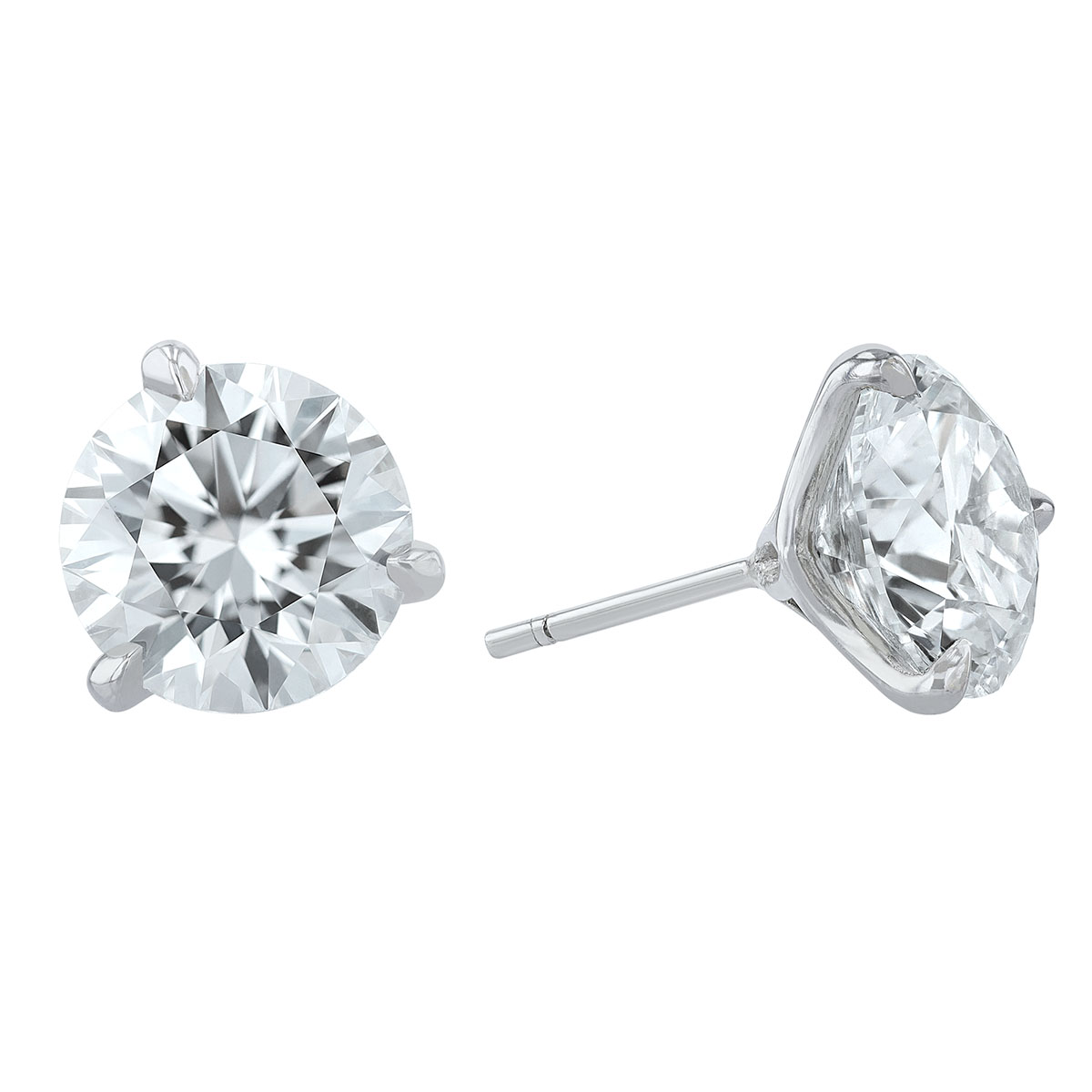 Rahaminov Round Diamond Stud Earrings in Platinum, 6.03 cttw | Borsheims