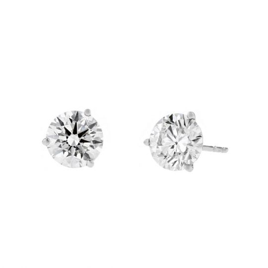 14k White Gold Lab Grown Diamond Martini Round Stud Earrings 1 83 14k White Gold Lab Grown Diamond Martini Round Stud Earrings 1 83cttw