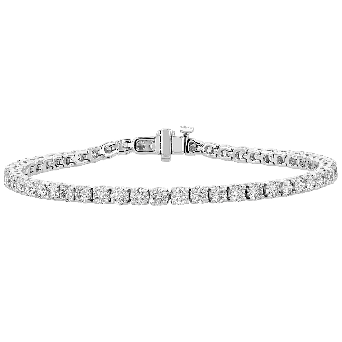 ALTR Lab Grown Diamond 4 Prong Tennis Bracelet in White Gold, 5.96 cttw