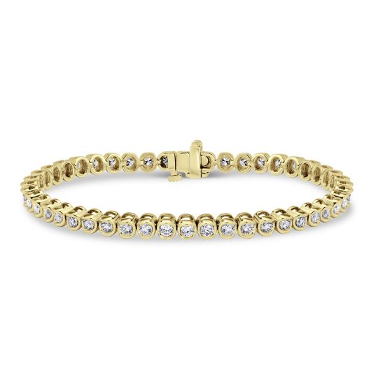 diamond and gold tennis bracelet